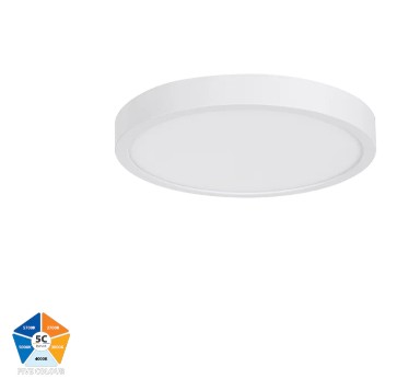 Auster 225mm White 18w LED Ceiling Oyster Light